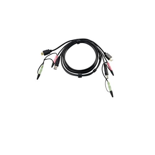  Aten 2L7D02UH 1.8M USB HDMI KVM Cable with Audio Cable Rent