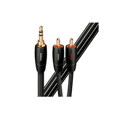 AUDIOQUEST TOWER03MR Tower 3M 3.5mm to 2 RCA. Solid Long Grain Copper Cable Hire