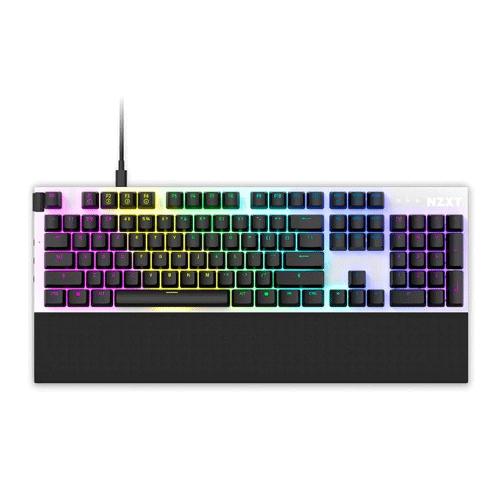 NZXT Full Size White Mechanical Keyboard Rent 